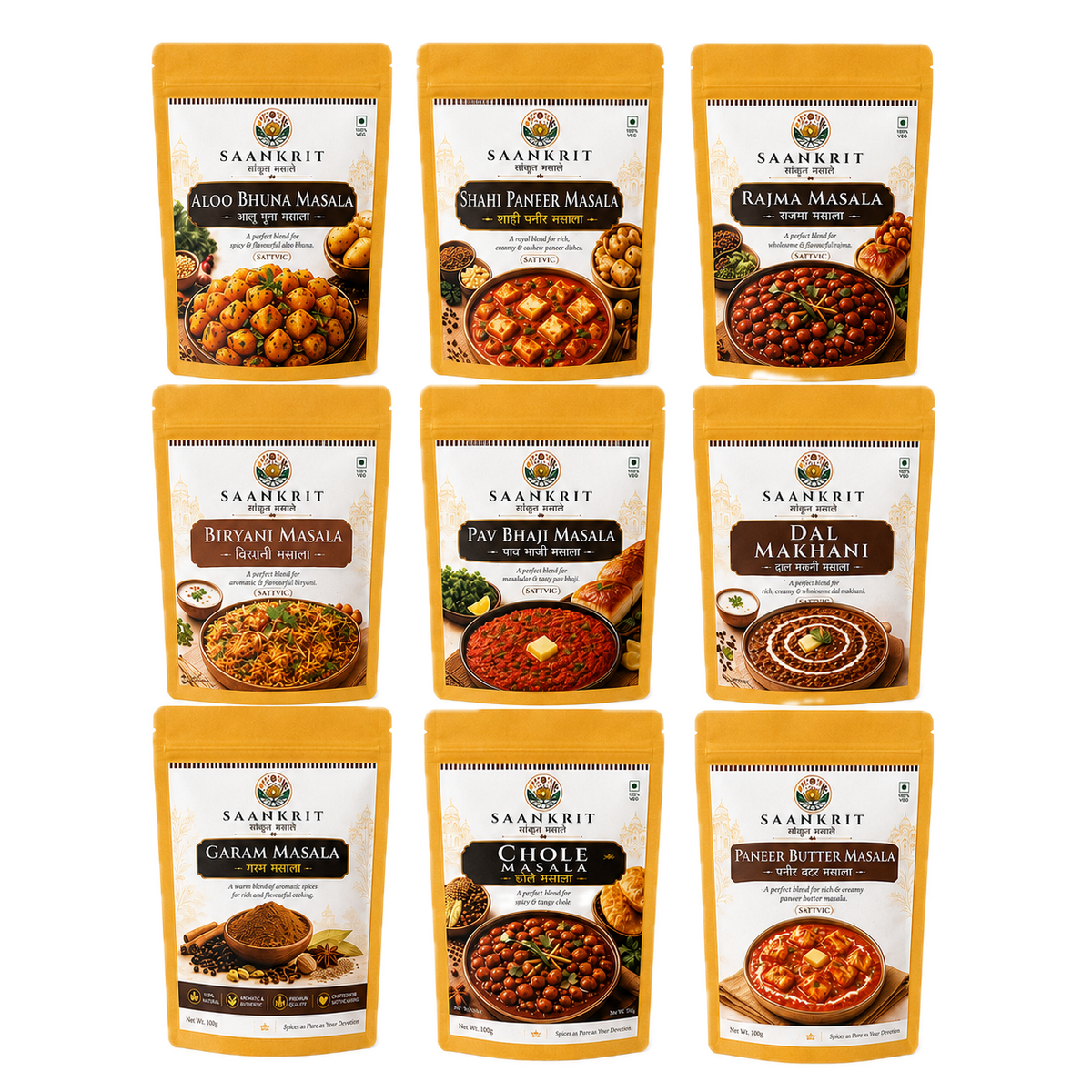 THE SAANKRIT SATVIK SPICE COLLECTION